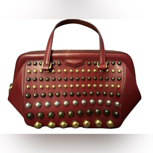 Marc by Marc Jacobs Red Calfskin Leather Studded Purse - Picture 1 of 12